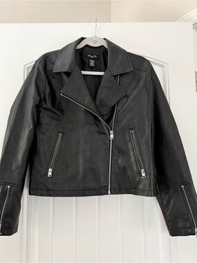 Anna Cai - Faux Leather Moto Jacket